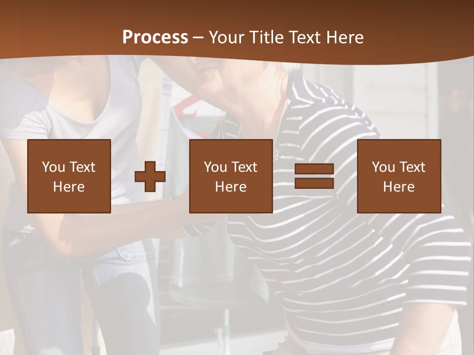A Woman Helping A Woman With A Toothbrush PowerPoint Template
