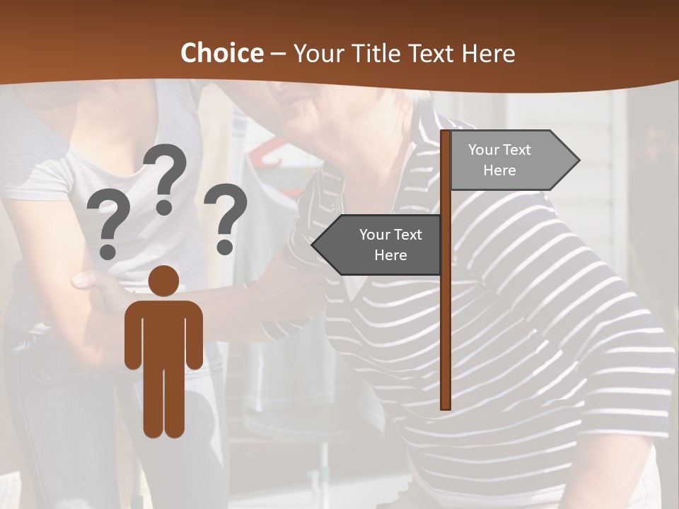 A Woman Helping A Woman With A Toothbrush PowerPoint Template