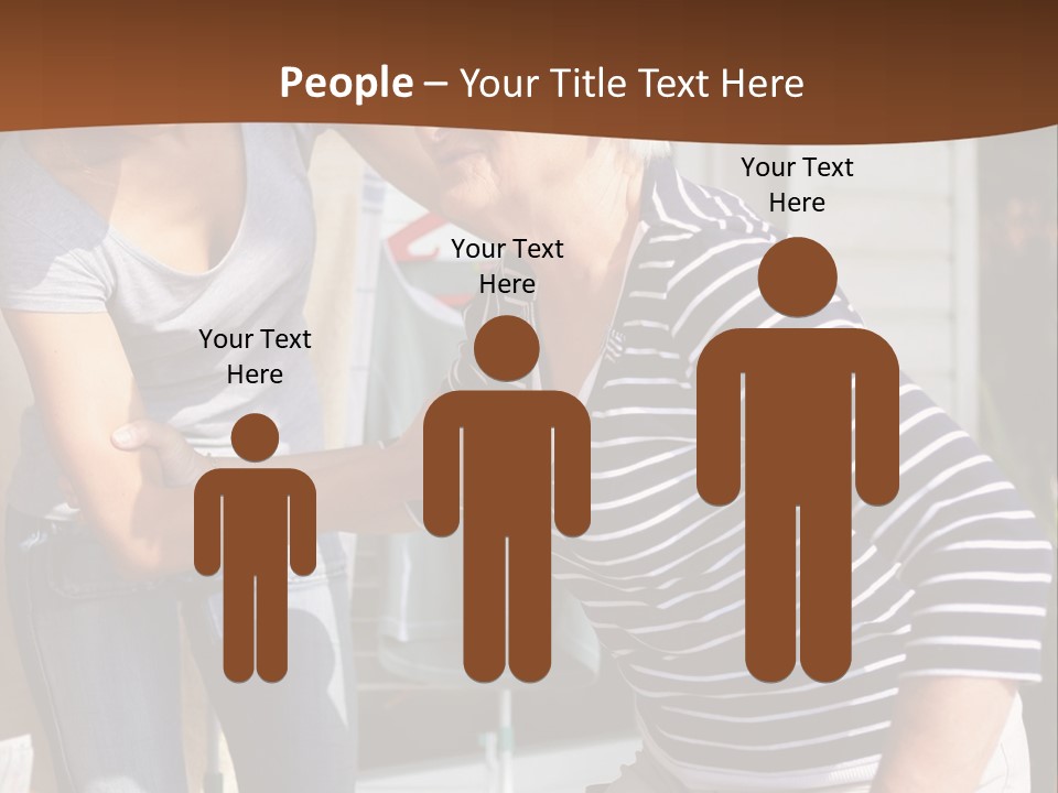 A Woman Helping A Woman With A Toothbrush PowerPoint Template