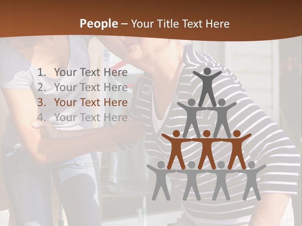 A Woman Helping A Woman With A Toothbrush PowerPoint Template