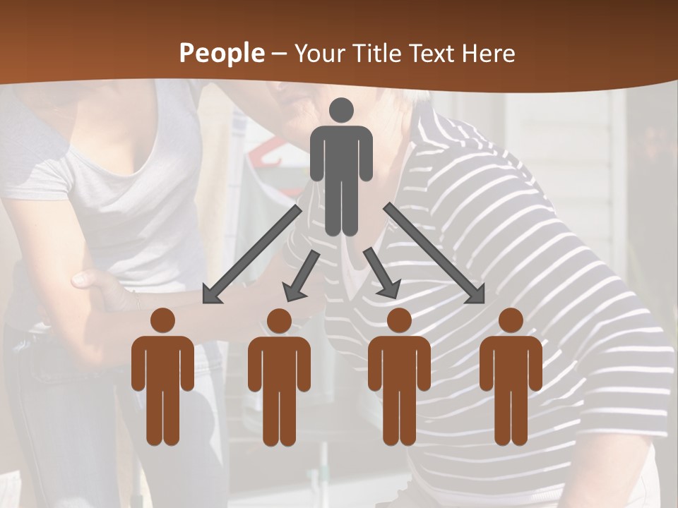 A Woman Helping A Woman With A Toothbrush PowerPoint Template