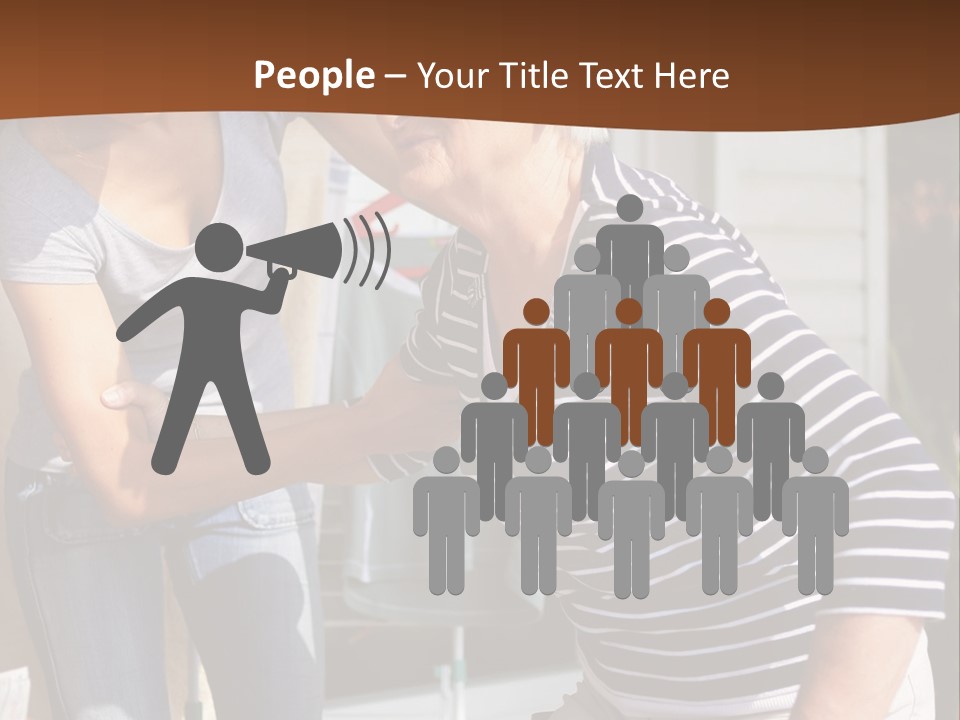 A Woman Helping A Woman With A Toothbrush PowerPoint Template