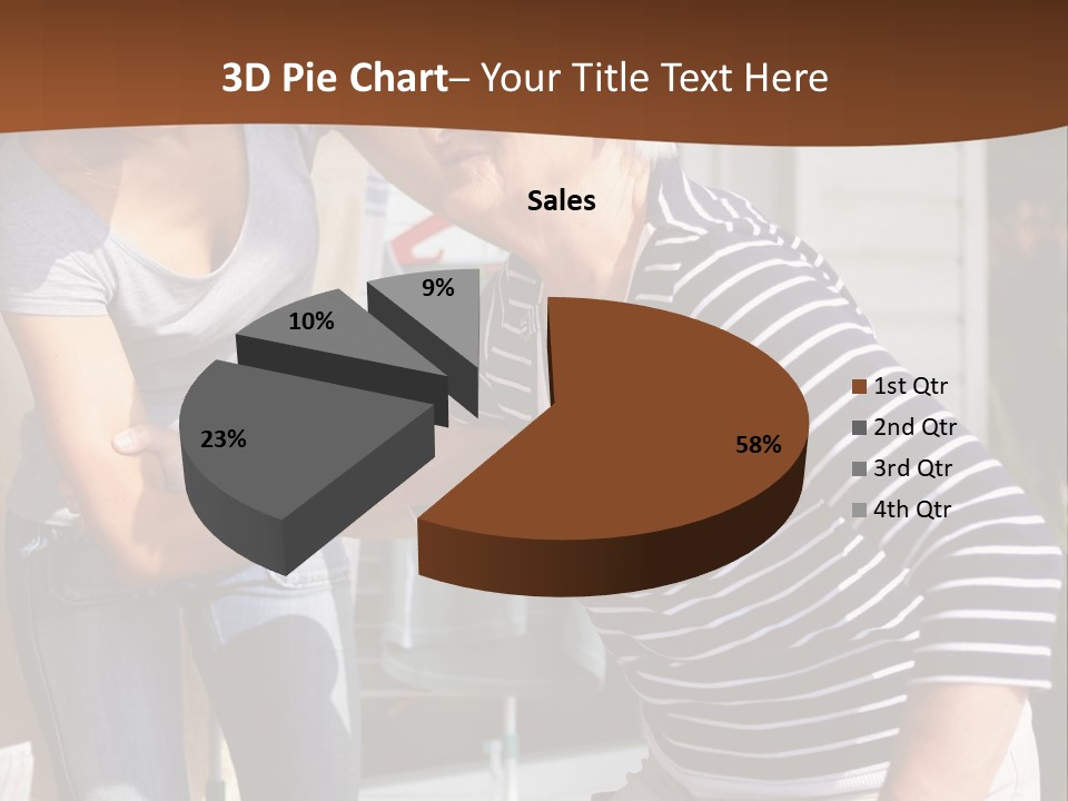 A Woman Helping A Woman With A Toothbrush PowerPoint Template