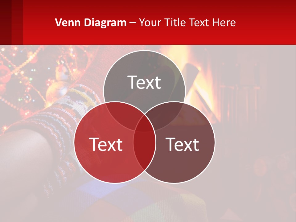 A Person's Feet In A Pair Of Socks In Front Of A Christmas Tree PowerPoint Template