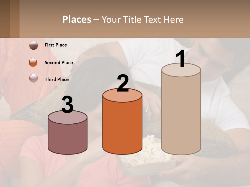 A Man And Woman Sitting On A Couch Eating Popcorn PowerPoint Template