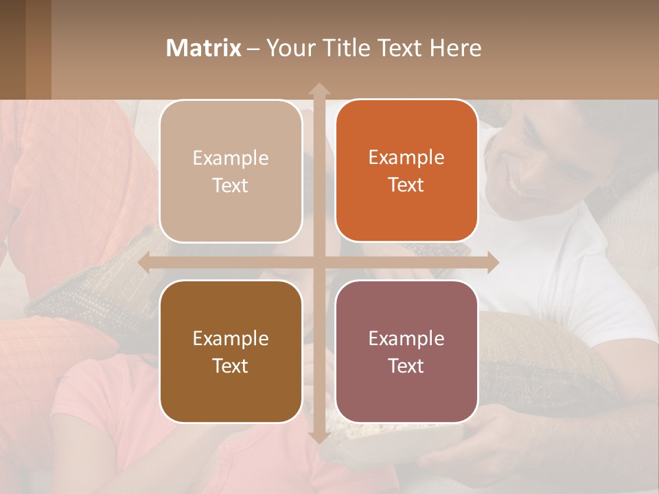 A Man And Woman Sitting On A Couch Eating Popcorn PowerPoint Template