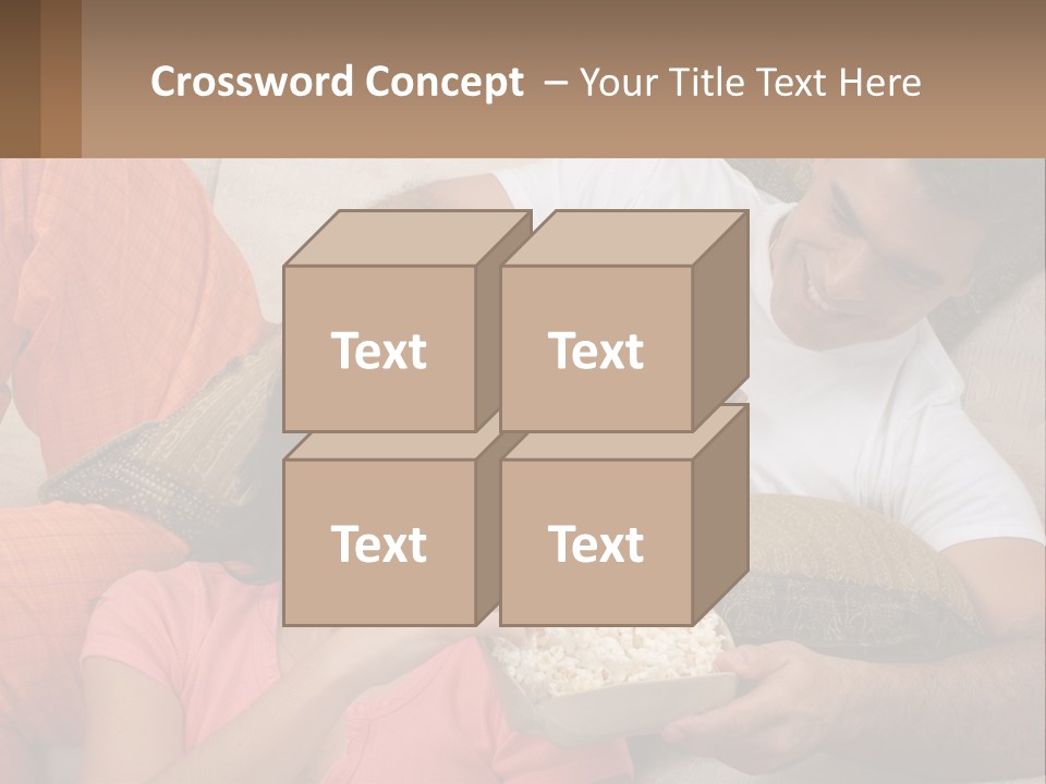 A Man And Woman Sitting On A Couch Eating Popcorn PowerPoint Template