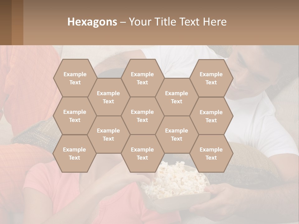 A Man And Woman Sitting On A Couch Eating Popcorn PowerPoint Template