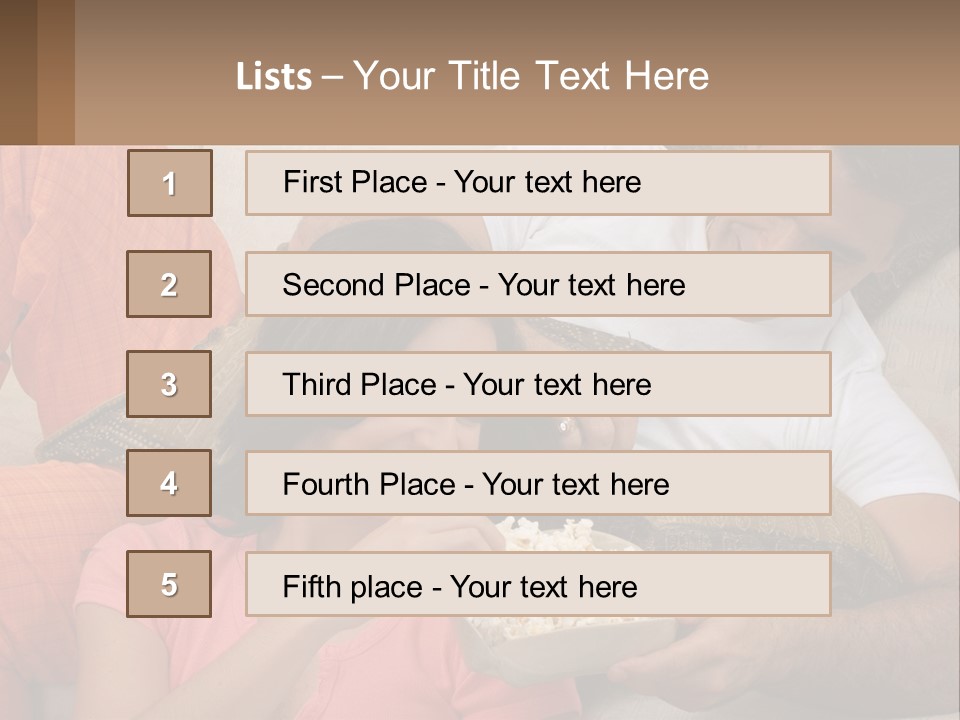 A Man And Woman Sitting On A Couch Eating Popcorn PowerPoint Template