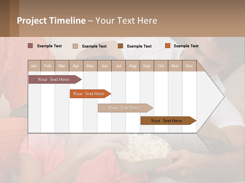 A Man And Woman Sitting On A Couch Eating Popcorn PowerPoint Template