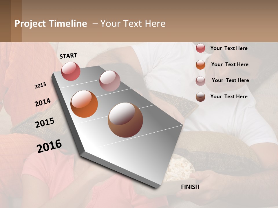 A Man And Woman Sitting On A Couch Eating Popcorn PowerPoint Template