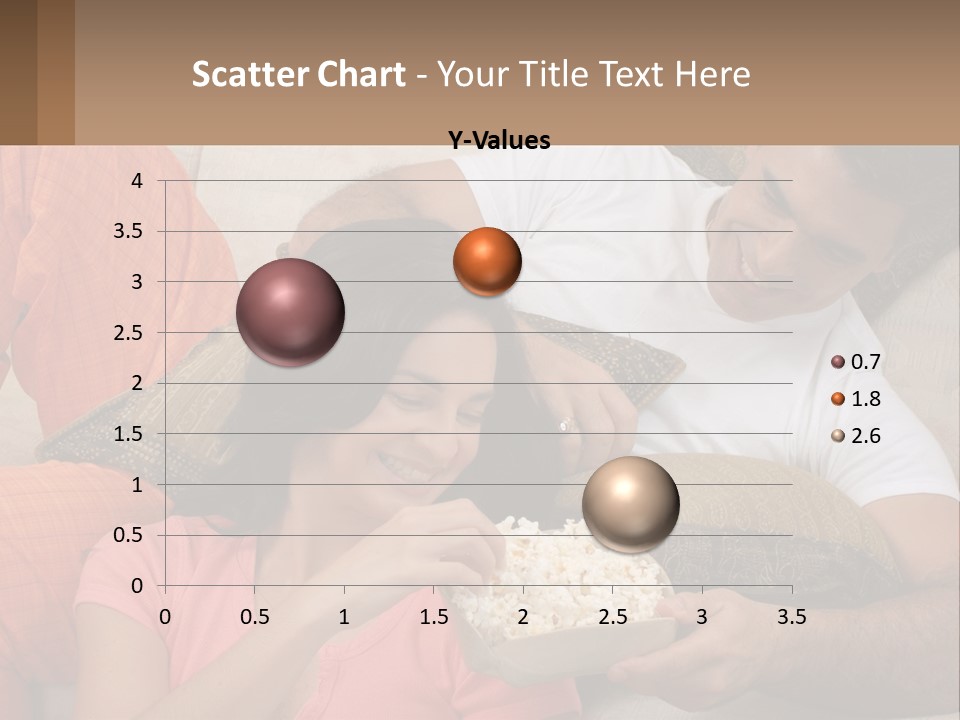 A Man And Woman Sitting On A Couch Eating Popcorn PowerPoint Template