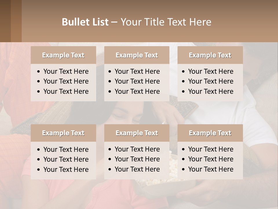 A Man And Woman Sitting On A Couch Eating Popcorn PowerPoint Template