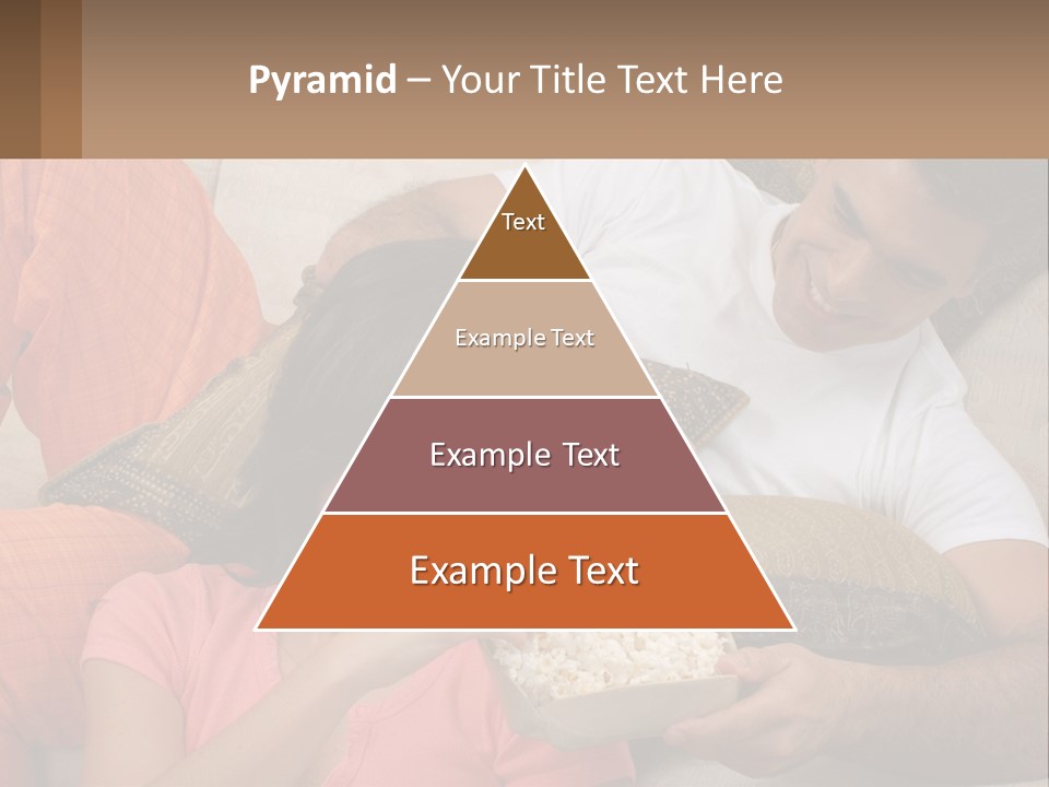 A Man And Woman Sitting On A Couch Eating Popcorn PowerPoint Template