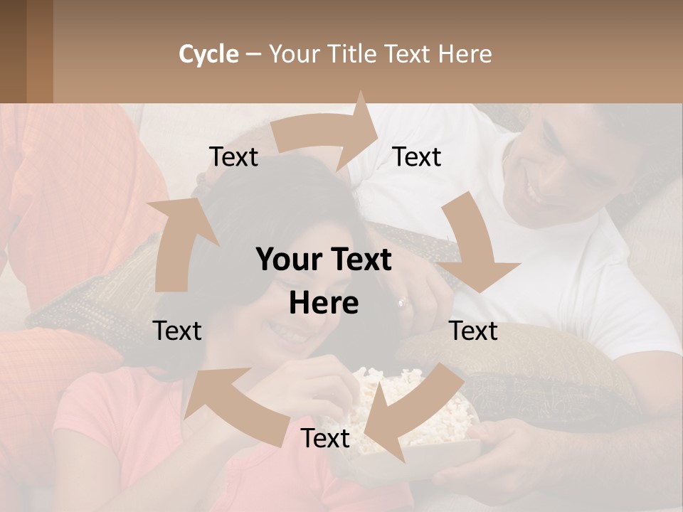 A Man And Woman Sitting On A Couch Eating Popcorn PowerPoint Template