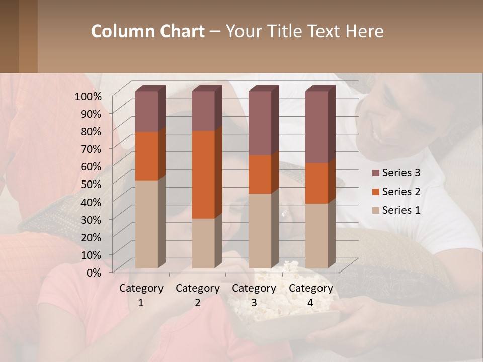 A Man And Woman Sitting On A Couch Eating Popcorn PowerPoint Template