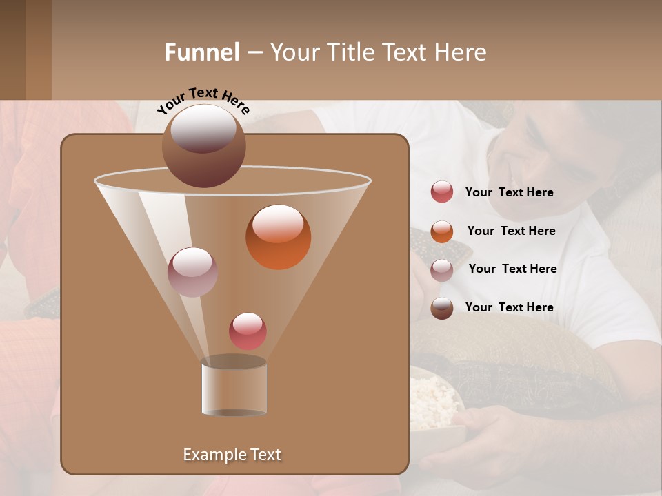 A Man And Woman Sitting On A Couch Eating Popcorn PowerPoint Template