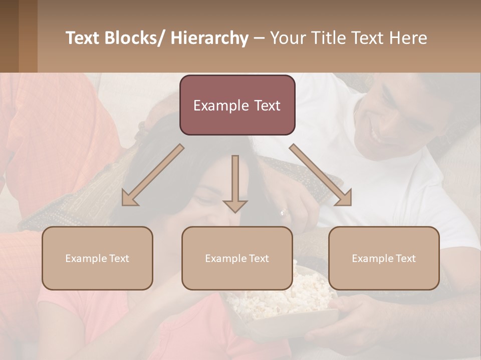 A Man And Woman Sitting On A Couch Eating Popcorn PowerPoint Template