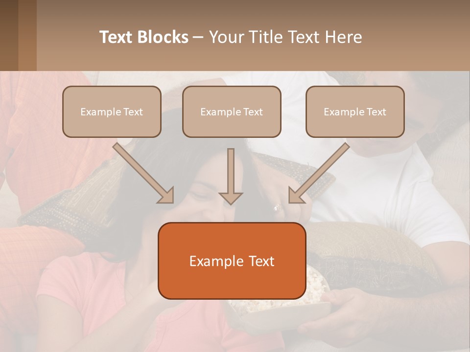 A Man And Woman Sitting On A Couch Eating Popcorn PowerPoint Template