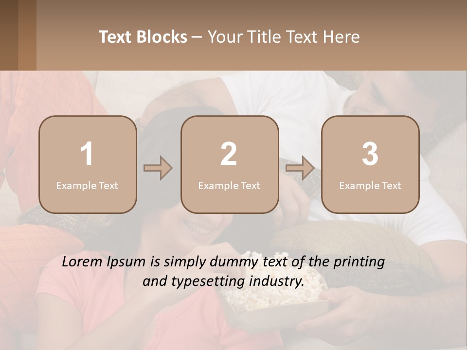 A Man And Woman Sitting On A Couch Eating Popcorn PowerPoint Template