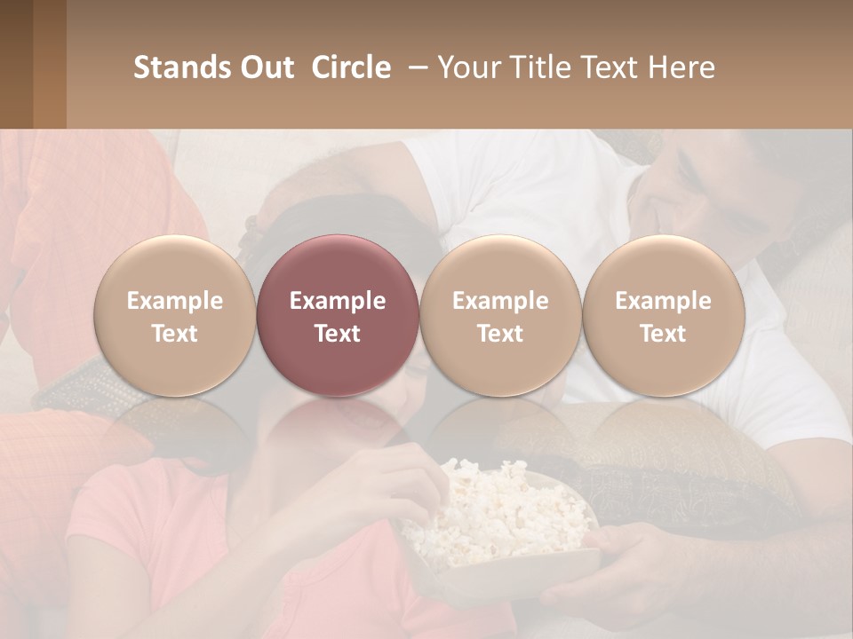 A Man And Woman Sitting On A Couch Eating Popcorn PowerPoint Template