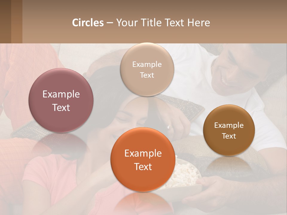 A Man And Woman Sitting On A Couch Eating Popcorn PowerPoint Template