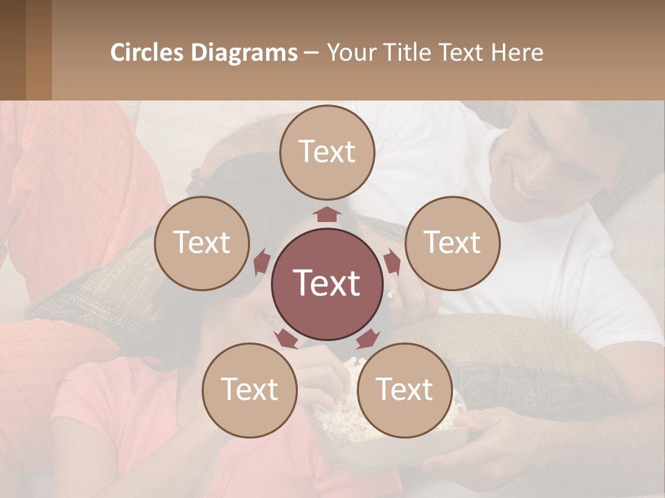 A Man And Woman Sitting On A Couch Eating Popcorn PowerPoint Template