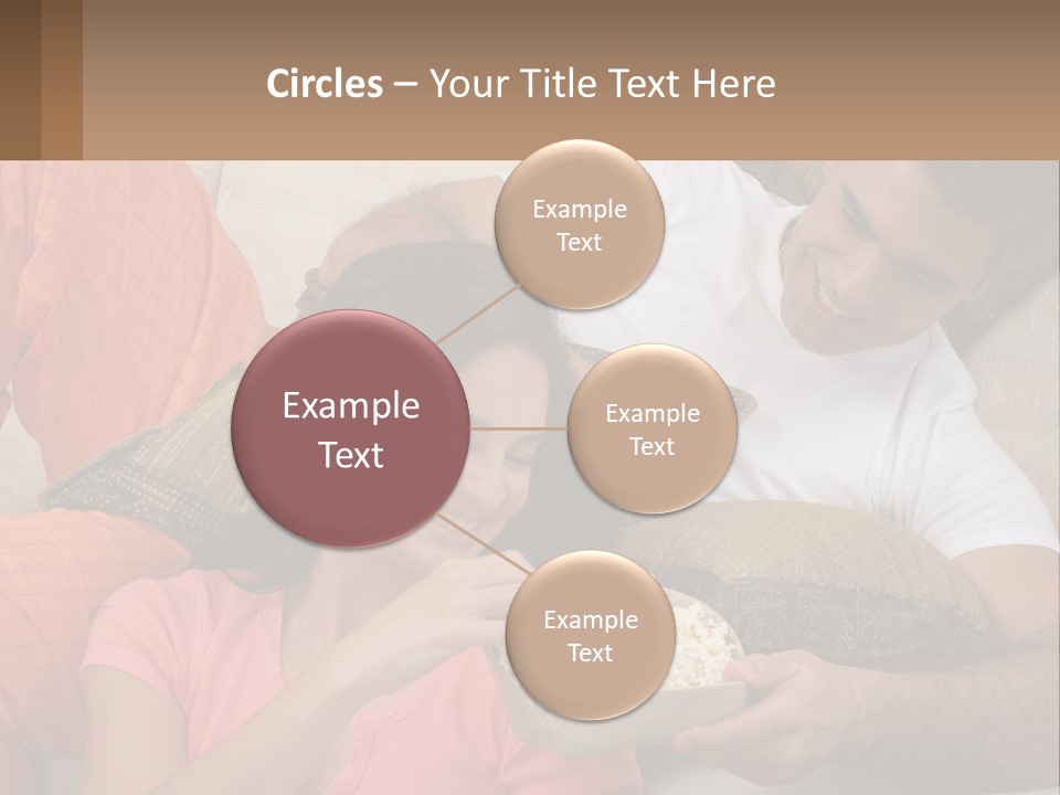 A Man And Woman Sitting On A Couch Eating Popcorn PowerPoint Template