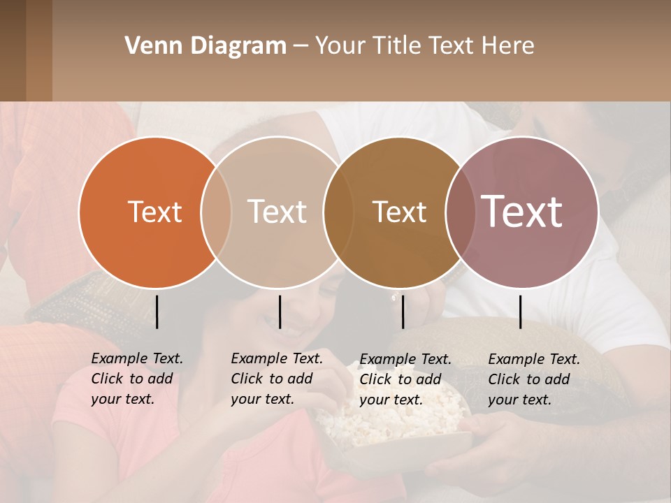 A Man And Woman Sitting On A Couch Eating Popcorn PowerPoint Template