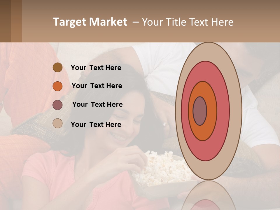 A Man And Woman Sitting On A Couch Eating Popcorn PowerPoint Template