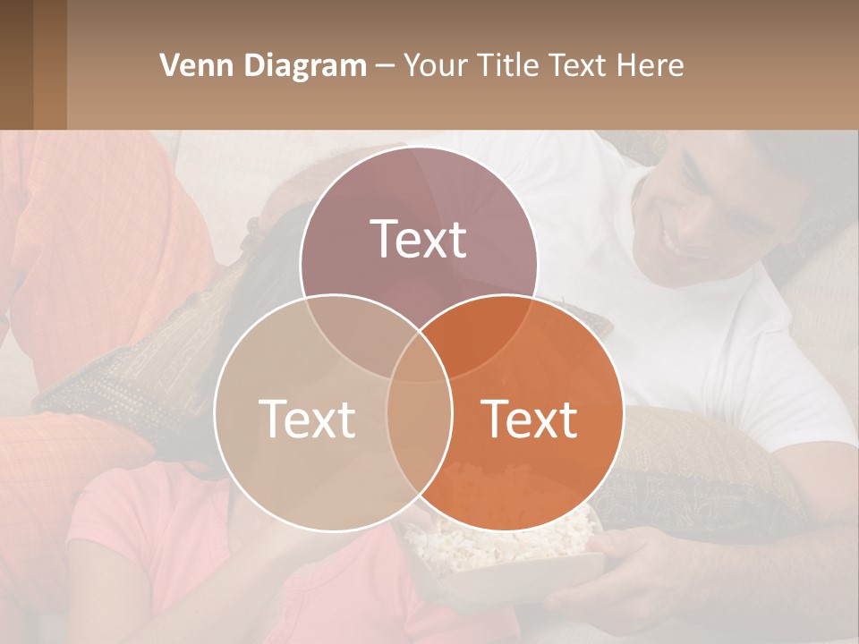 A Man And Woman Sitting On A Couch Eating Popcorn PowerPoint Template