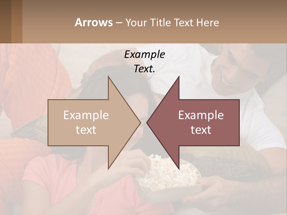 A Man And Woman Sitting On A Couch Eating Popcorn PowerPoint Template