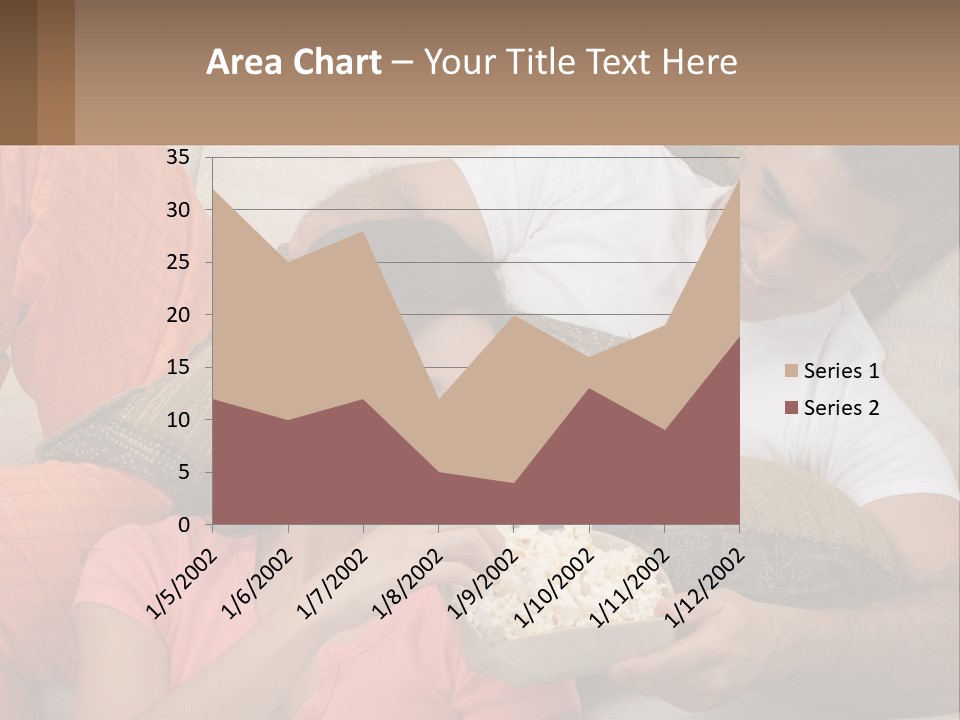 A Man And Woman Sitting On A Couch Eating Popcorn PowerPoint Template