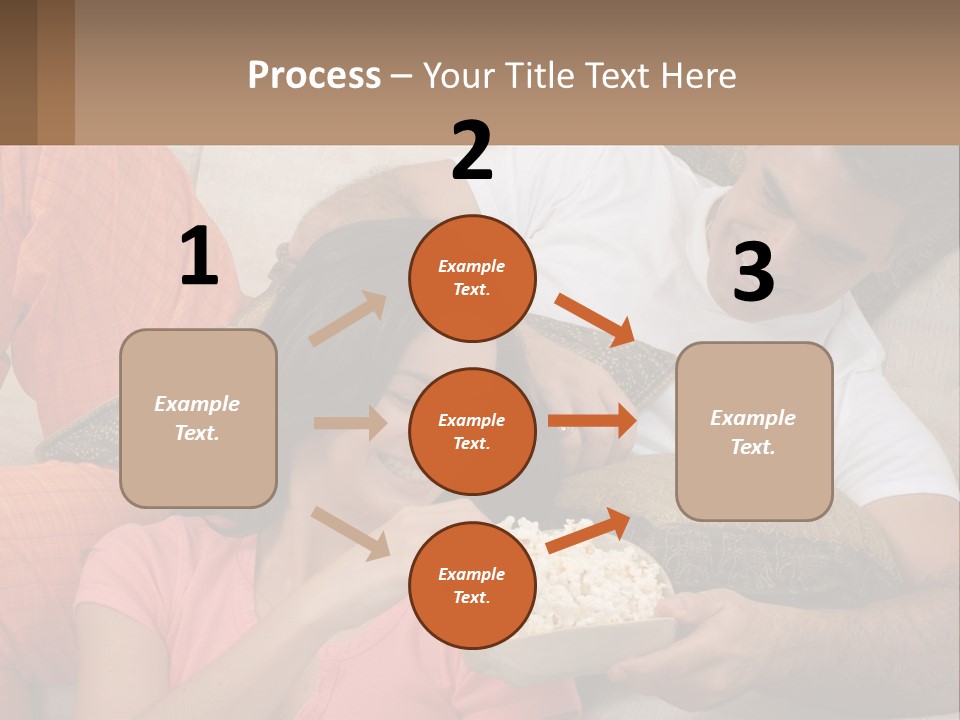 A Man And Woman Sitting On A Couch Eating Popcorn PowerPoint Template