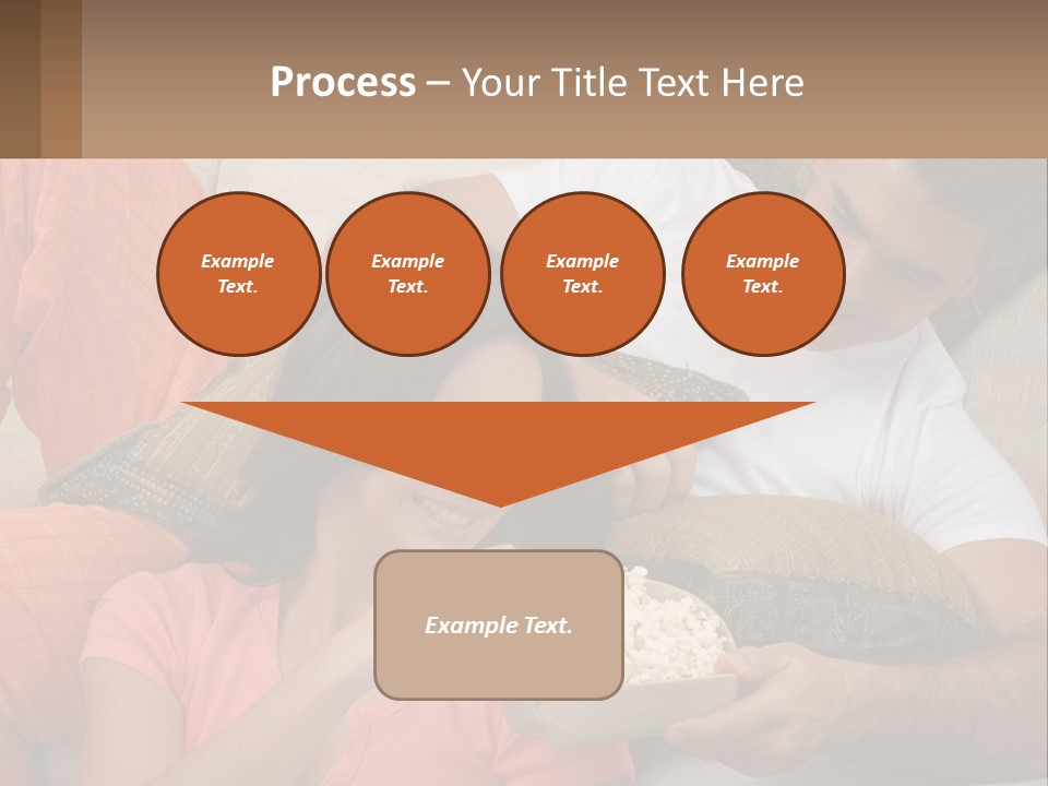 A Man And Woman Sitting On A Couch Eating Popcorn PowerPoint Template