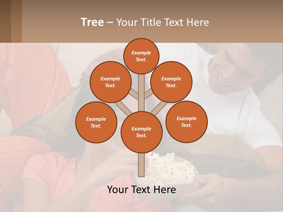 A Man And Woman Sitting On A Couch Eating Popcorn PowerPoint Template