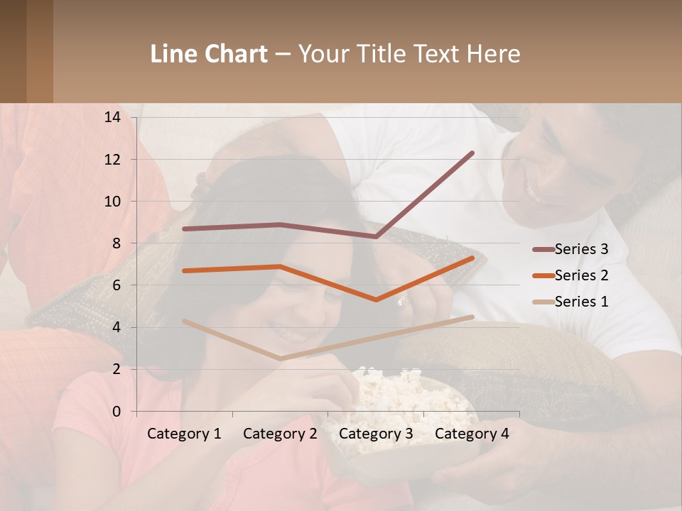 A Man And Woman Sitting On A Couch Eating Popcorn PowerPoint Template