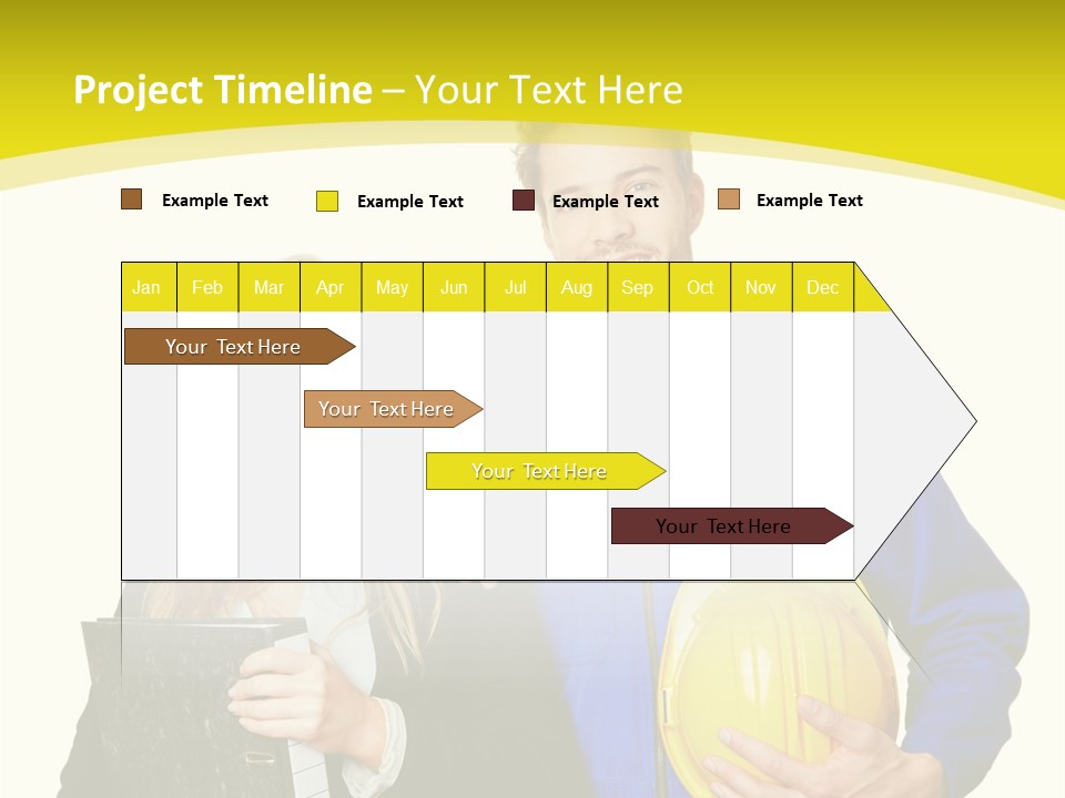 A Man And A Woman Holding A Yellow Hard Hat PowerPoint Template