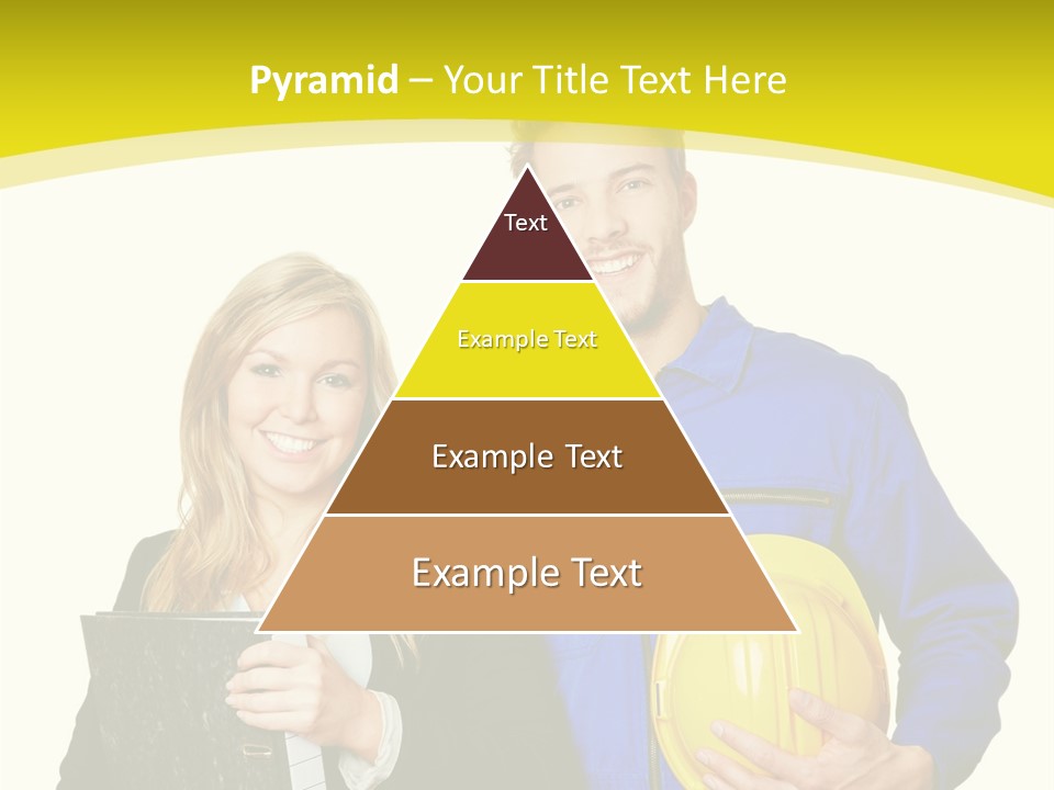 A Man And A Woman Holding A Yellow Hard Hat PowerPoint Template