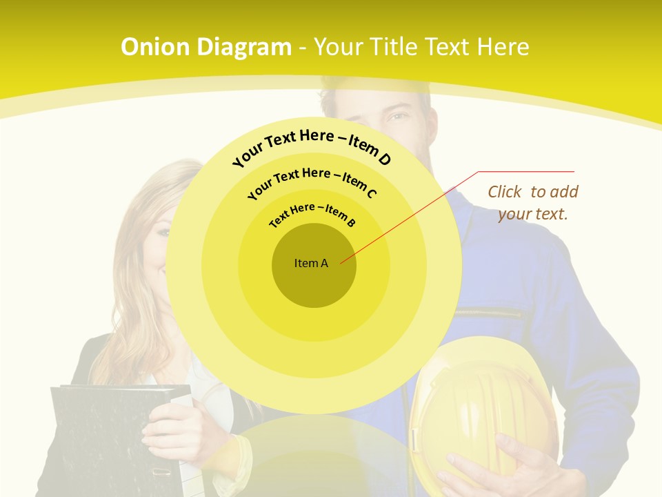 A Man And A Woman Holding A Yellow Hard Hat PowerPoint Template