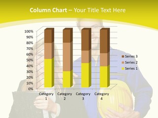 A Man And A Woman Holding A Yellow Hard Hat PowerPoint Template