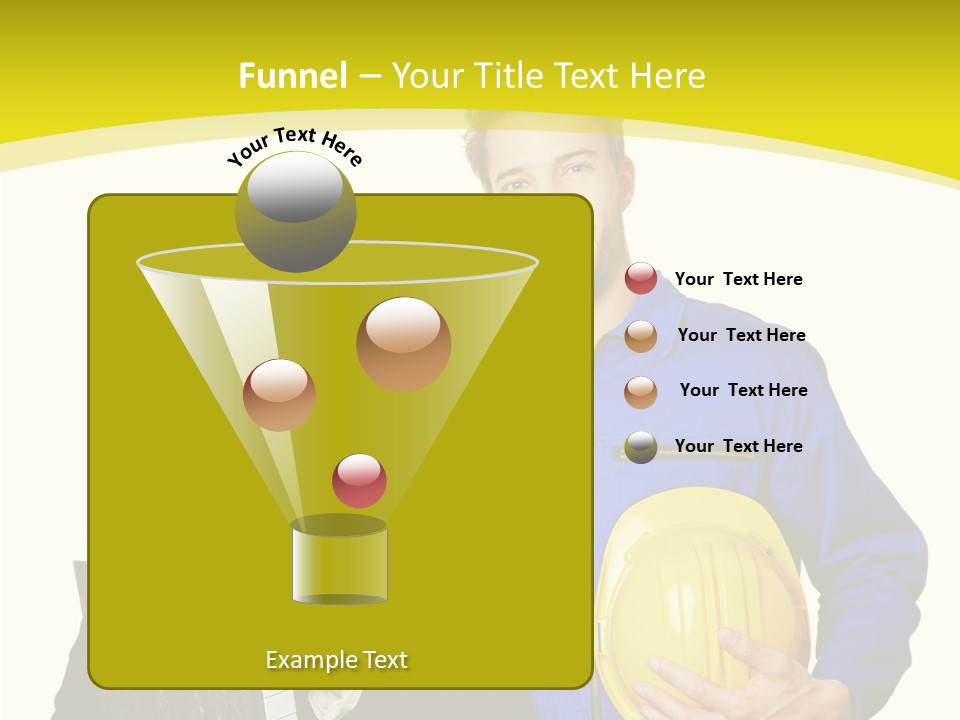 A Man And A Woman Holding A Yellow Hard Hat PowerPoint Template