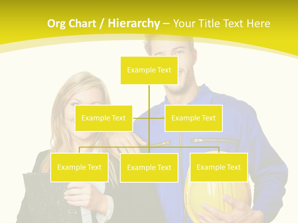 A Man And A Woman Holding A Yellow Hard Hat PowerPoint Template