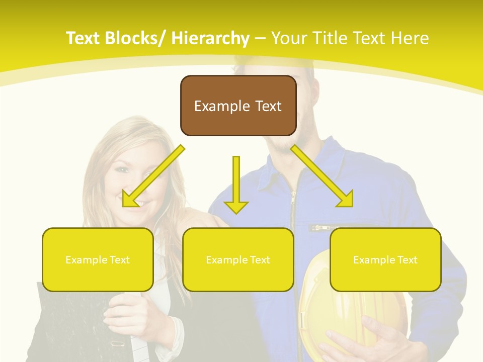 A Man And A Woman Holding A Yellow Hard Hat PowerPoint Template