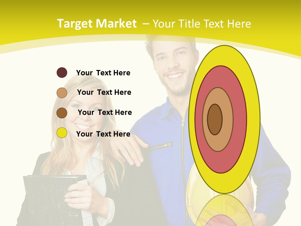 A Man And A Woman Holding A Yellow Hard Hat PowerPoint Template