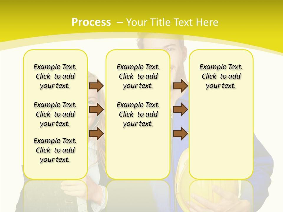 A Man And A Woman Holding A Yellow Hard Hat PowerPoint Template