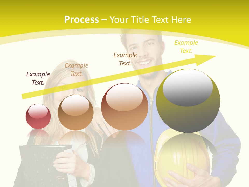 A Man And A Woman Holding A Yellow Hard Hat PowerPoint Template