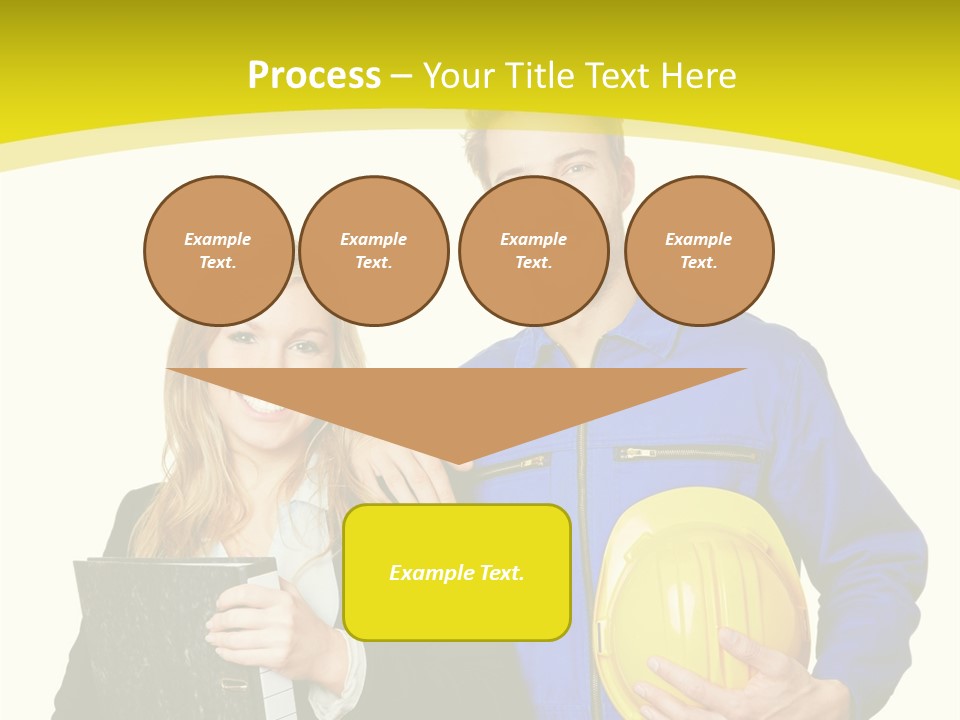A Man And A Woman Holding A Yellow Hard Hat PowerPoint Template
