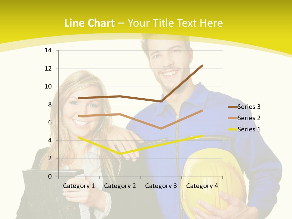A Man And A Woman Holding A Yellow Hard Hat PowerPoint Template