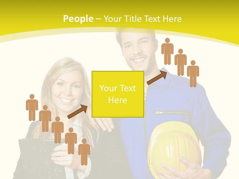 A Man And A Woman Holding A Yellow Hard Hat PowerPoint Template